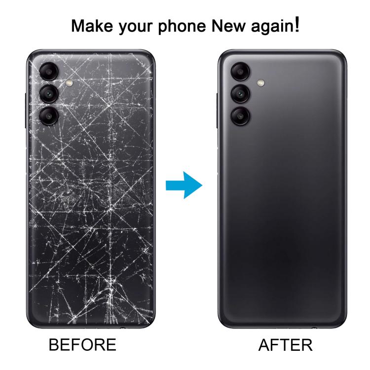 Carcasa trasera con tapa para lente de cámara para Samsung Galaxy A04s SM-A047F (blanca)