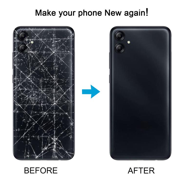 Carcasa trasera con tapa para lente de cámara para Samsung Galaxy A04 SM-A045F (negro)