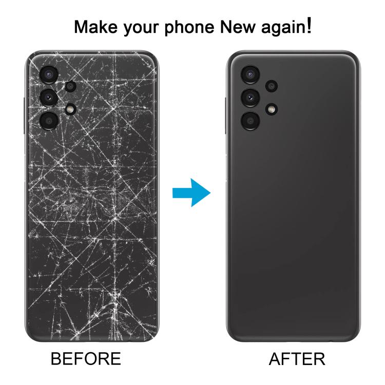Carcasa trasera con tapa para lente de cámara para Samsung Galaxy A13 SM-A135F (negro)