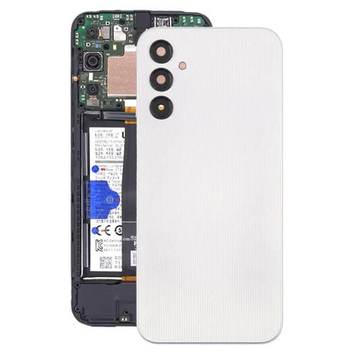 Carcasa trasera con tapa para lente de cámara para Samsung Galaxy A14 SM-A145F (plateada)