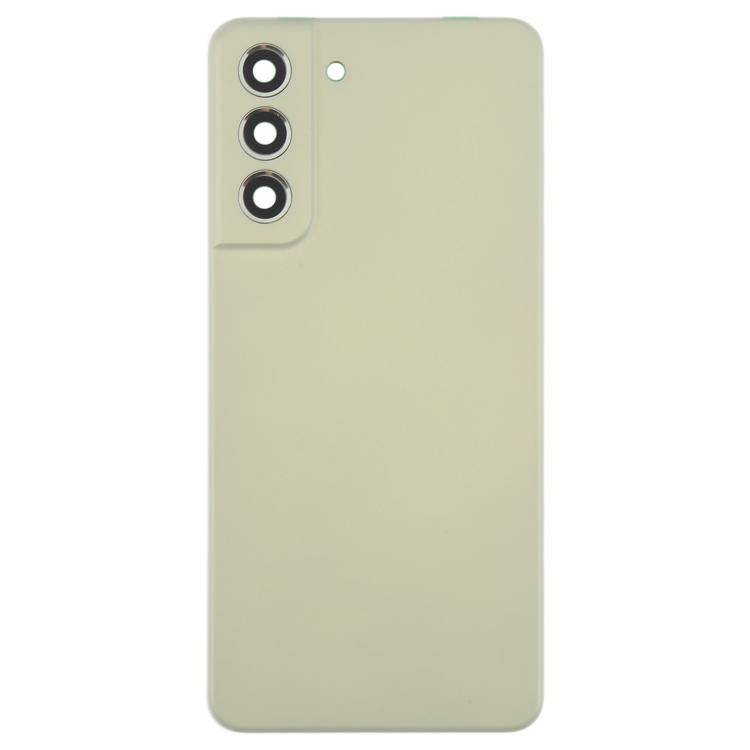 Carcasa trasera con tapa para lente de cámara para Samsung Galaxy S21 FE SM-G990B (verde)