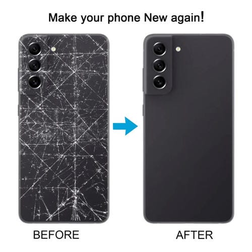 Carcasa trasera con tapa para lente de cámara para Samsung Galaxy S21 FE SM-G990B (verde)