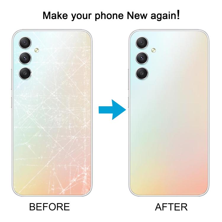 Carcasa trasera con tapa para lente de cámara para Samsung Galaxy A34 SM-A346B (plateada)