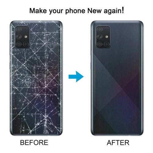 Carcasa trasera para Samsung Galaxy A71 4G SM-A715F (negra)