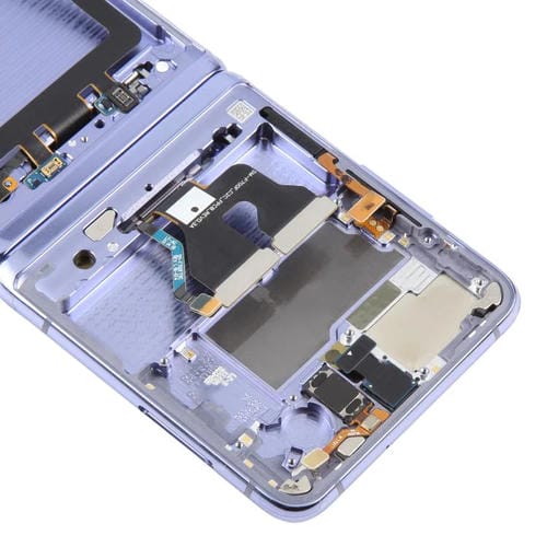 Pantalla LCD digitalizadora completa con marco para Samsung Galaxy Z Flip SM-F700 (morado)