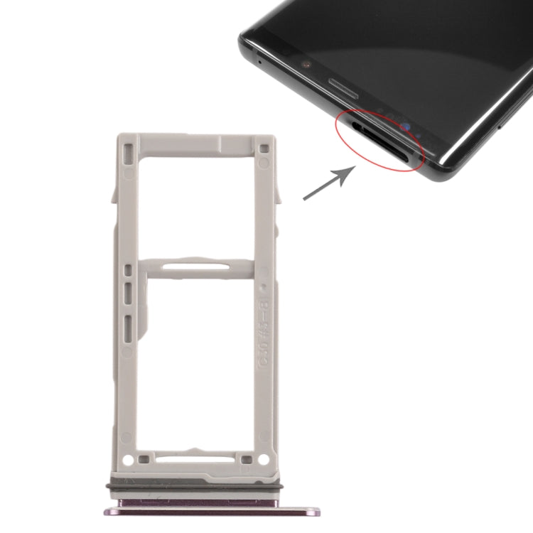 Vassoio della scheda SIM e Micro SD Samsung Galaxy Note 9 (Viola)