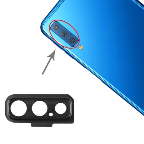 Copertura dell'obiettivo della fotocamera Samsung Galaxy A7 A750F/DS (10 pezzi) (Nero)