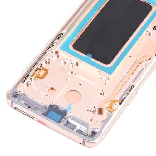 Pantalla Completa Original Super AMOLED Samsung Galaxy S9 G960F DS G960U G960W G9600 con Marco (Oro)