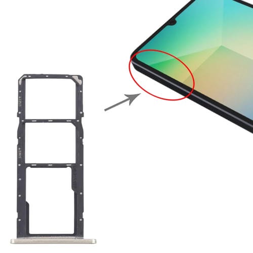 SIM Card and Micro SD Tray Samsung Galaxy A06 SM-A065F (Golden)