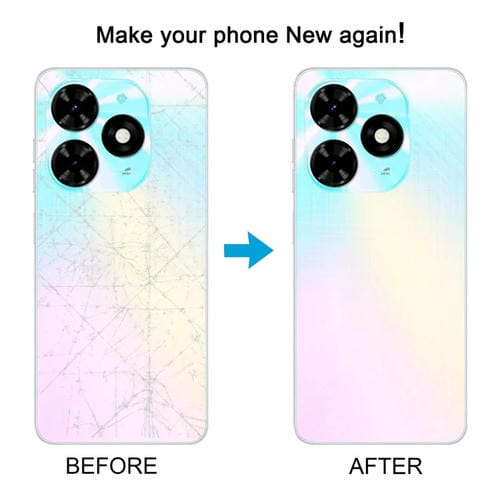 Tapa Trasera de Batería Tecno Spark 20C Función Cubierta Original (Negro)