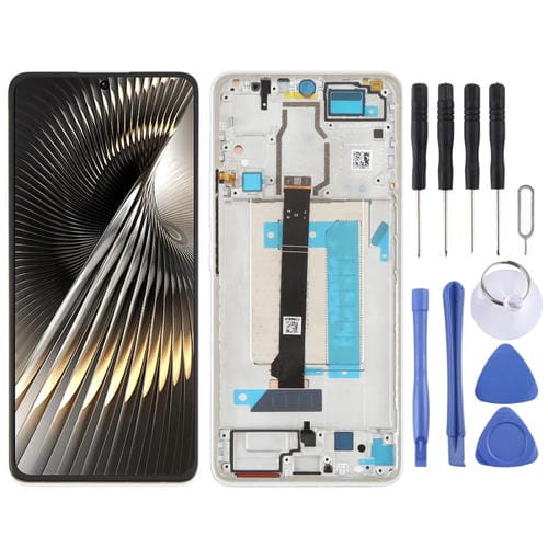 Ecrã Xiaomi Redmi Turbo 3 Completo com Moldura (Branco)