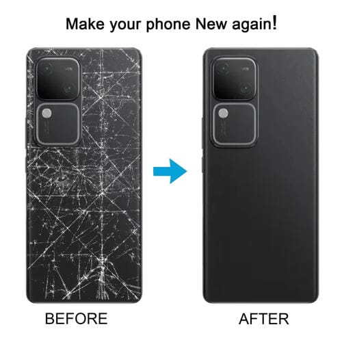 Tapa Trasera de Batería Vivo S18 5G con Tapa de Lente de Cámara (Negro)