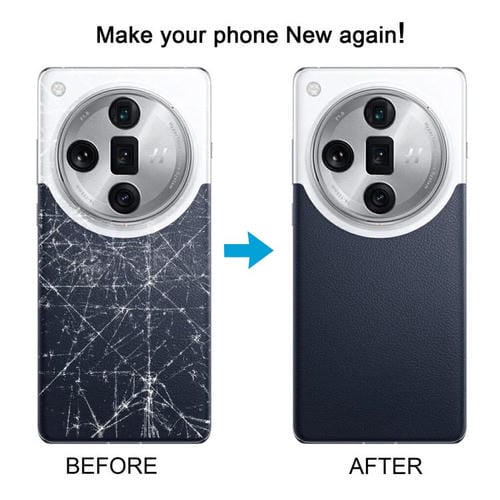 Rückseite Batterieabdeckung Oppo Find X7 (Schwarz)