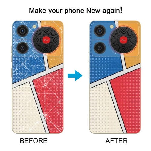 Tappo Posteriore in Vetro Batteria con Adesivo ZTE Nubia Music Z2353 (Multicolore)