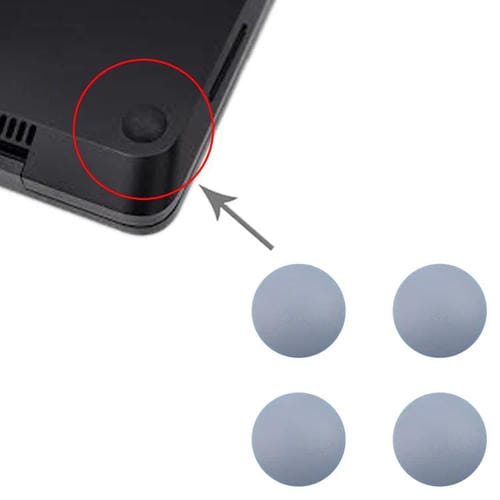 Tapetes de Borracha Microsoft Surface Laptop 3 / 4 / 5 (Azul) - Conjunto de 4 Peças