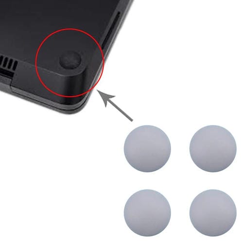 Alfombrillas de Goma 4 en 1 Microsoft Surface Laptop 3 / 4 / 5 (Plata)