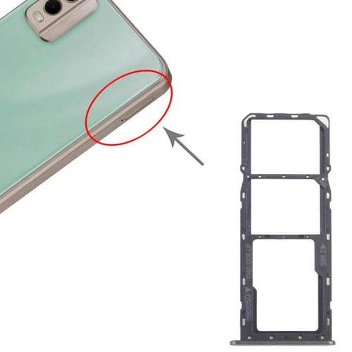 Tabuleiro Cartão SIM Original Nokia C32 + Tabuleiro Micro SD (Preto)