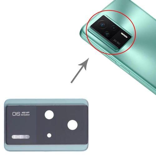 Cubierta de Lente de Cámara Trasera Xiaomi Redmi K60E (Verde) Original