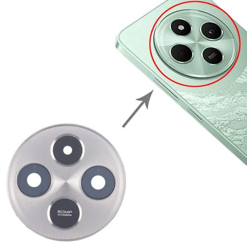 Copertura dell'Obiettivo della Fotocamera Posteriore Xiaomi Poco C75 5G (Argento) Originale