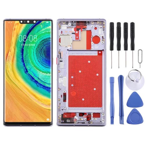 Full Screen TFT Huawei Mate 30 Pro with Frame without Fingerprint Identification (Purple)