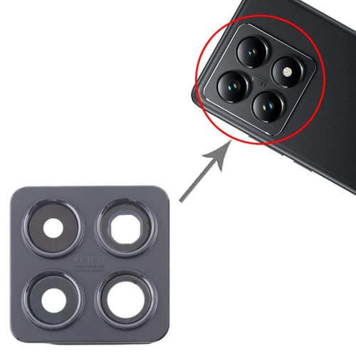 Rückseitige Kameraglasabdeckung Xiaomi 14T Pro (Schwarz)