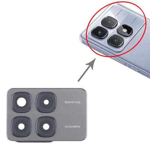 Original Abdeckung Rückkameraobjektiv Xiaomi Redmi K70 Ultra (Schwarz)