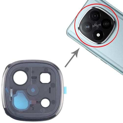 Rückseitiges Kameraglasgehäuse Xiaomi Redmi Note 14 Pro + 5G (Schwarz)