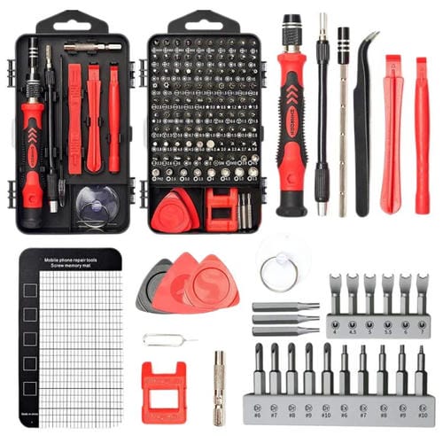 Precision Magnetic Screwdriver Kit 122 In 1 (Red)