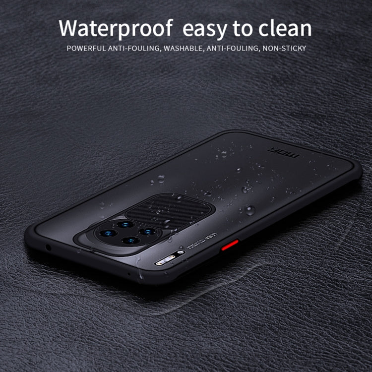 Para Huawei Mate 30 Pro MOFI Xing Dun Series PC + TPU Anti-peep Carcasa protectora todo incluido impermeable y anti-caída, Translúcido Frosted (Morado)