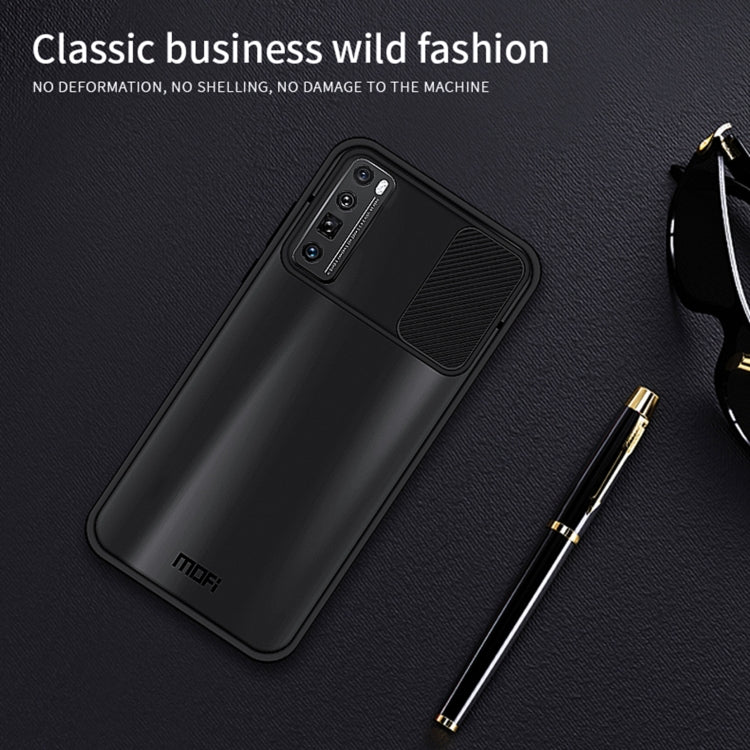 Para Huawei nova 7 Pro MOFI Xing Dun Series PC + TPU Anti-peep Carcasa protectora todo incluido impermeable y anti-caída, Translúcido Frosted (Rojo)