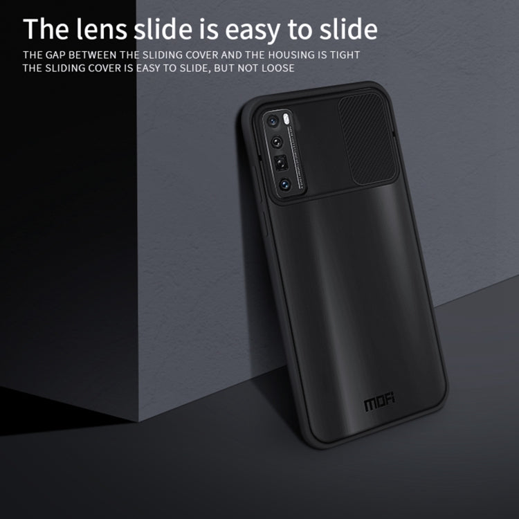Para Huawei nova 7 Pro MOFI Xing Dun Series PC + TPU Anti-peep Carcasa protectora todo incluido impermeable y anti-caída, Translúcido Frosted (Rojo)
