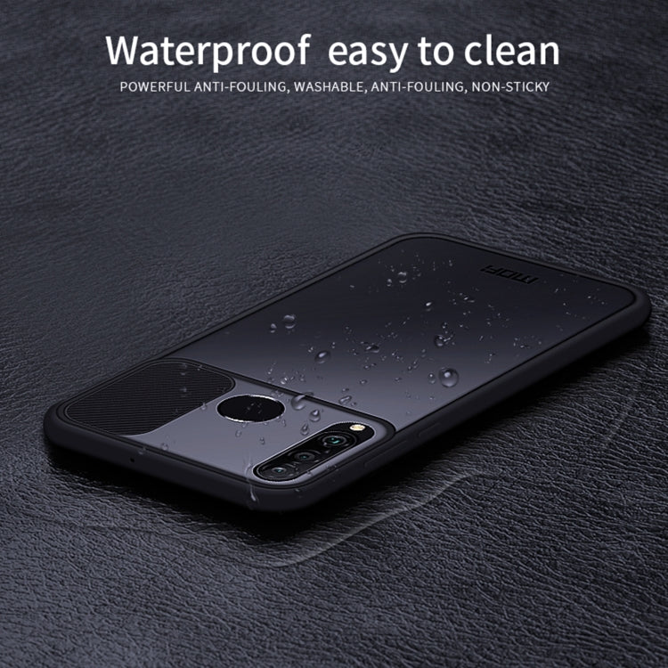Para Huawei P30 lite MOFI Xing Dun Series PC + TPU Anti-peep Carcasa protectora todo incluido impermeable y anti-caída, Translúcido Frosted (Morado)