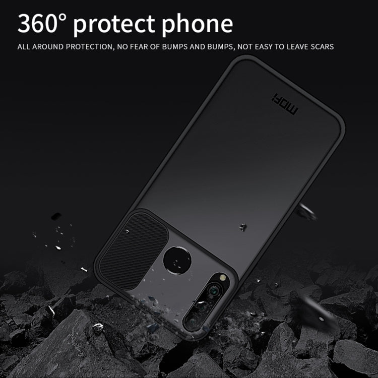 Para Huawei P30 lite MOFI Xing Dun Series PC + TPU Anti-peep Carcasa protectora todo incluido impermeable y anti-caída, Translúcido Frosted (Morado)