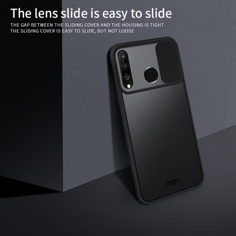 Para Huawei P30 lite MOFI Xing Dun Series PC + TPU Anti-peep Carcasa protectora todo incluido impermeable y anti-caída, Translúcido Frosted (Morado)