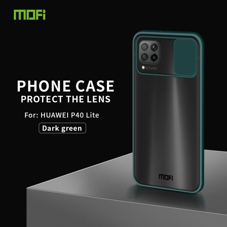 Para Huawei P40 lite MOFI Xing Dun Series PC + TPU Anti-peep Carcasa protectora todo incluido impermeable y anti-caída, Translúcido esmerilado (Verde)