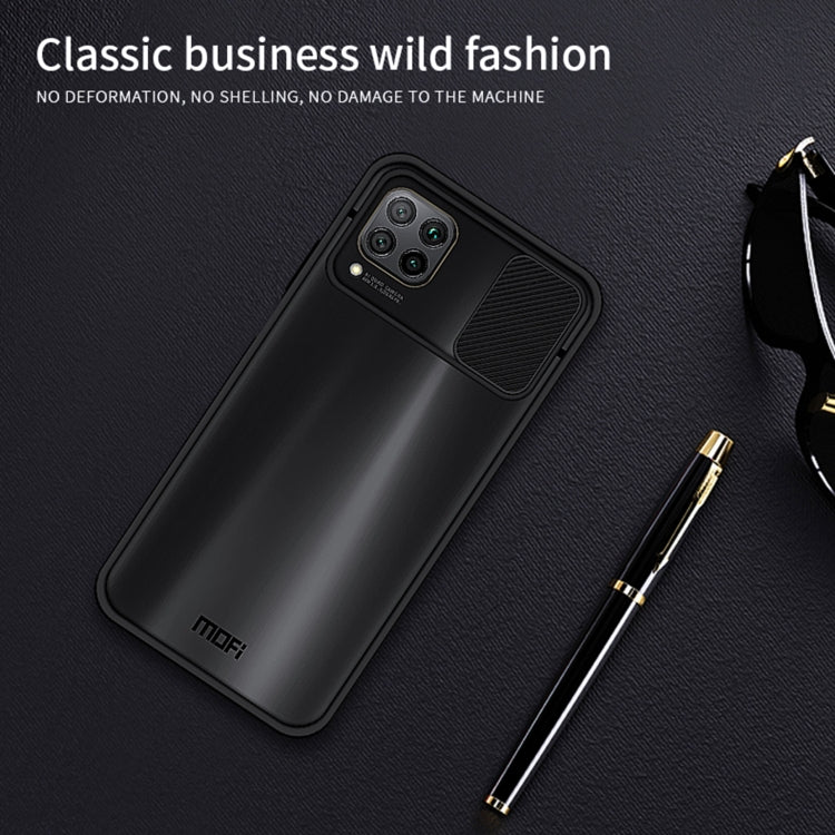 Para Huawei P40 lite MOFI Xing Dun Series PC + TPU Anti-peep Carcasa protectora todo incluido impermeable y anti-caída, Translúcido Frosted (Morado)