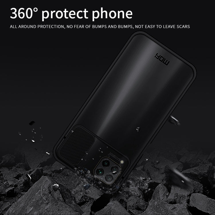 Para Huawei P40 lite MOFI Xing Dun Series PC + TPU Anti-peep Carcasa protectora todo incluido impermeable y anti-caída, Translúcido Frosted (Morado)