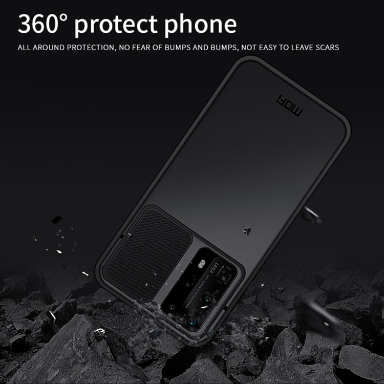 Para Huawei P40 Pro + MOFI Xing Dun Series PC + TPU Anti-peep Carcasa protectora todo incluido impermeable y anti-caída, Translúcido esmerilado (Verde)