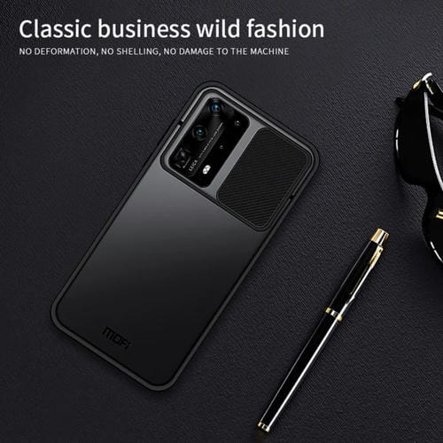 Para Huawei P40 Pro + MOFI Xing Dun Series PC + TPU Anti-peep Carcasa protectora todo incluido impermeable y anti-caída, Translúcido Frosted (Morado)