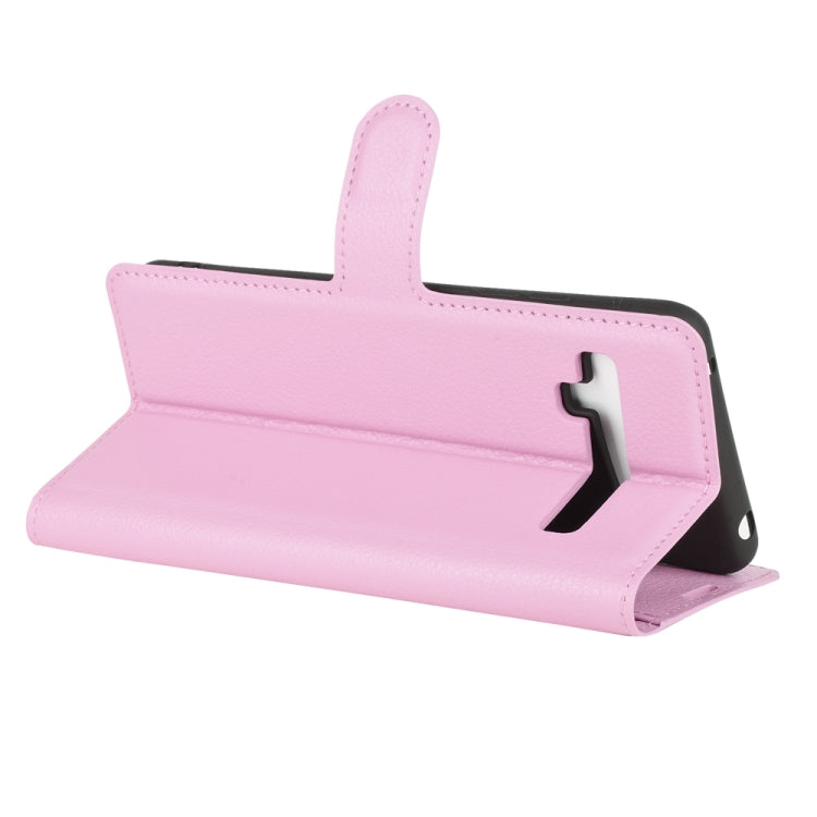 Funda Protectora para TCL 10 Pro con Tapa Horizontal, Textura Litchi, Soporte, Ranuras para Tarjetas y Billetera (Rosa)