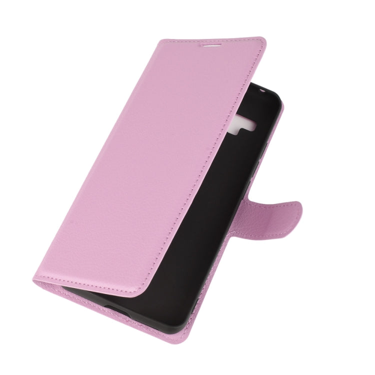Funda Protectora para TCL 10 Pro con Tapa Horizontal, Textura Litchi, Soporte, Ranuras para Tarjetas y Billetera (Rosa)