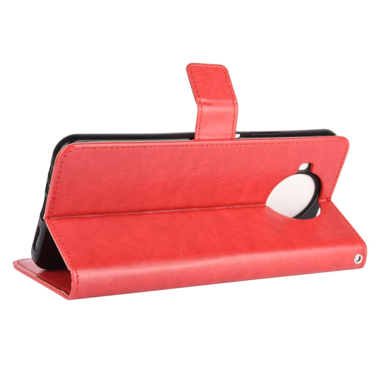 Para Nokia 8.3 5G Retro Crazy Horse Texture Funda de cuero con tapa horizontal, con soporte, ranuras para tarjetas y marco de fotos (rojo)