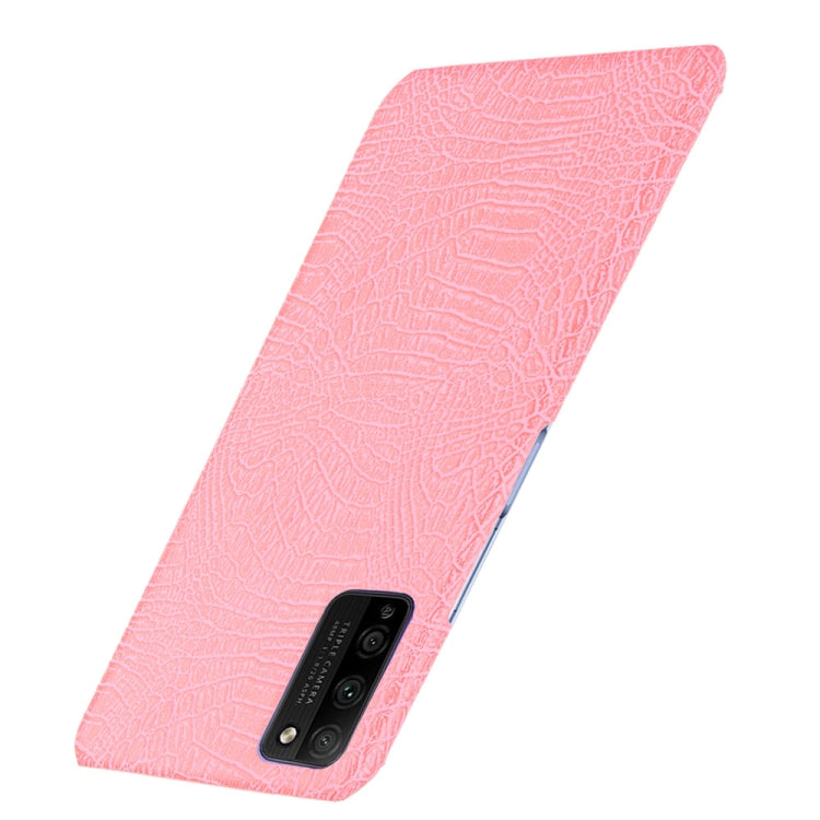 Para Huawei Honor 30 Youth / Honor 30 Lite Funda PC + PU con textura de cocodrilo a prueba de golpes (rosa)