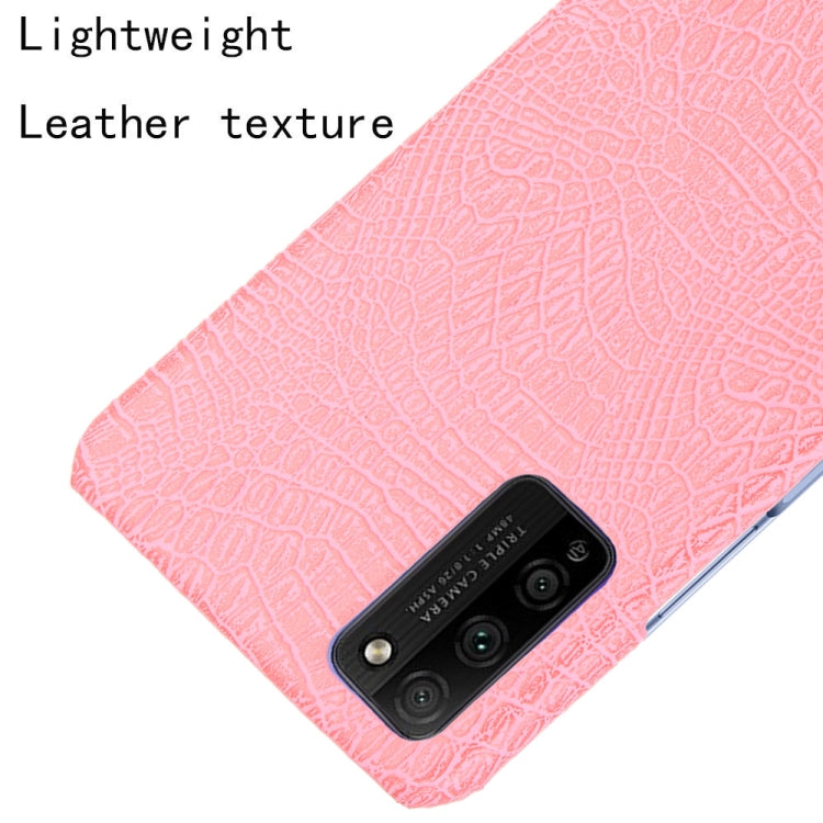Para Huawei Honor 30 Youth / Honor 30 Lite Funda PC + PU con textura de cocodrilo a prueba de golpes (rosa)