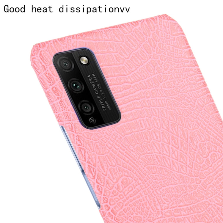 Para Huawei Honor 30 Youth / Honor 30 Lite Funda PC + PU con textura de cocodrilo a prueba de golpes (rosa)