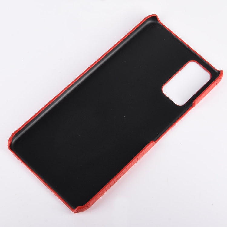 Para Huawei Honor 30 Youth / Honor 30 Lite Funda PC + PU con textura de cocodrilo a prueba de golpes (rosa)