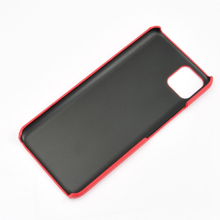 Para Huawei Enjoy 20 Funda PC + PU con textura de cocodrilo a prueba de golpes (rojo)