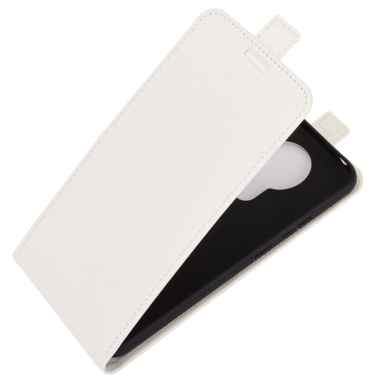 Para Nokia 3.4 R64 Funda protectora de cuero con solapa vertical con textura con ranuras para tarjetas y marco de fotos (blanco)