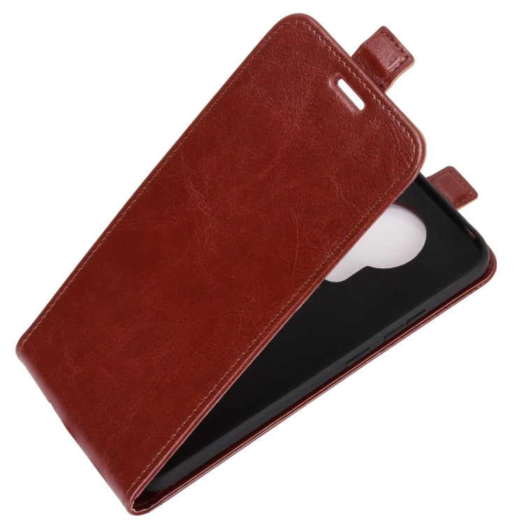 Para Nokia 3.4 R64 Funda protectora de cuero con solapa vertical con textura con ranuras para tarjetas y marco de fotos (marrón)