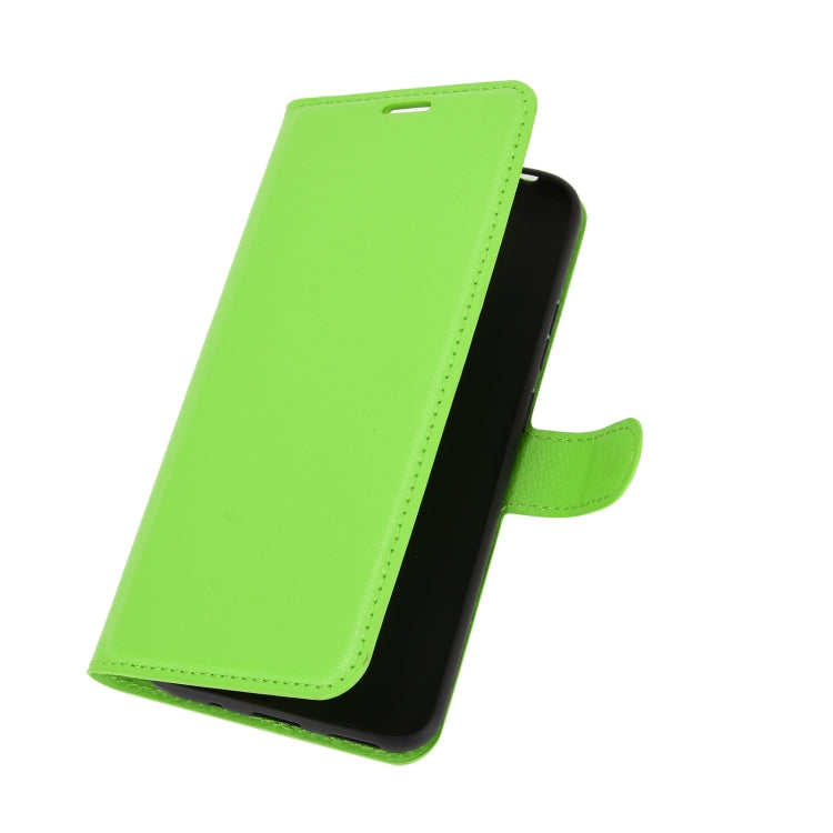 Para Nokia 3.4 Funda protectora con tapa horizontal con textura Litchi con soporte, ranuras para tarjetas y billetera (verde)